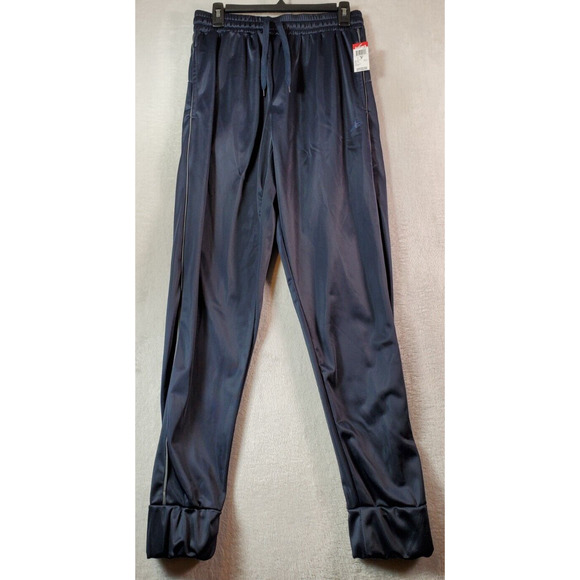 Jogger Pants Mens Medium Navy Pockets Dark‎ Wash Elastic Waist Drawstring NWT - Picture 1 of 7